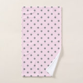 PINK GRAY SPOT BATHROOM TOWEL SET BAD HANDDOEK (Handdoek)