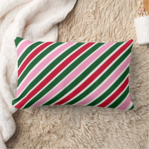Pink Green and Red Christmas Candy Cane Stripes