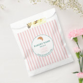 Pink Green Bakery Logo Product Packaging Bag Bedankzakje (Gezegeld)