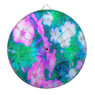 Pink, Green, Blue en White Garden Phlox Flowers Dartbord