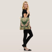 Pink & Green Butterfly Tote Tote Bag (Op model)