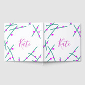 Pink green cherry tree name boho retro rustic bold gastenboek (Volledig)