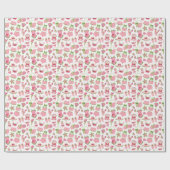 Pink & Green Coquette Summer Beach Vacation Cadeaupapier (Vlak)