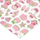 Pink & Green Coquette Summer Beach Vacation Korte Tafelloper (Hoek)