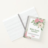 Pink Green Floral Bible Study Personalized Notitieboek (Binnen)