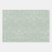 Pink Green Floral Paisley Inpakpapier Vel (Voorkant 3)