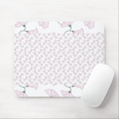 Pink Green Floral Vines Flowers Mouse Pads Muismat (Met muis)
