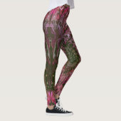 Pink Green Fractal Art Leggings (Rechts)