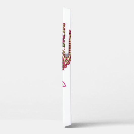 Pink Green Funky Paisley gepersonaliseerd Case-Mate iPhone Case (Achterkant / Links)