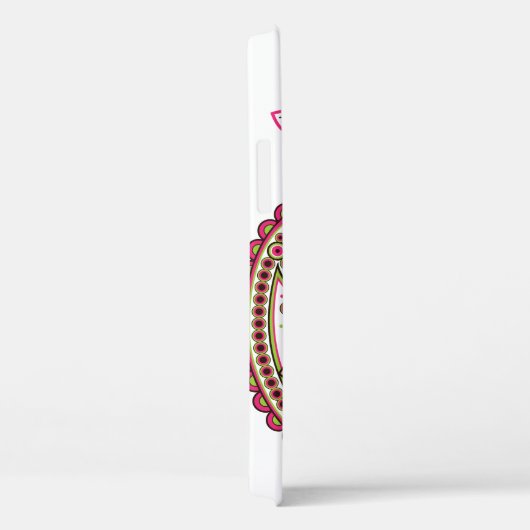 Pink Green Funky Paisley gepersonaliseerd Case-Mate iPhone Case (Achterkant / Rechts)