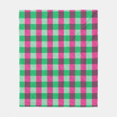 Pink Green Gingham Check Design  Fleece Deken (Voorkant)