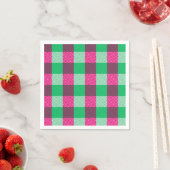 Pink Green Gingham Check Design  Servet (Insitu)