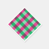 Pink Green Gingham Check Design  Servet (Hoek)