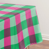 Pink Green Gingham Check Design Tafelkleed