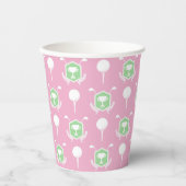 Pink & Green - Golf League Party Cup Papieren Bekers (Voorkant)