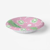 Pink & Green - Golf League Party Plate Papieren Kommen (Gebogen)