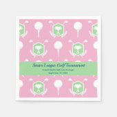 Pink & Green - Golf Party Tableware Servet (Voorkant)