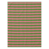 Pink Green Harlequin Checkered Design Tafelkleed (Voorkant)