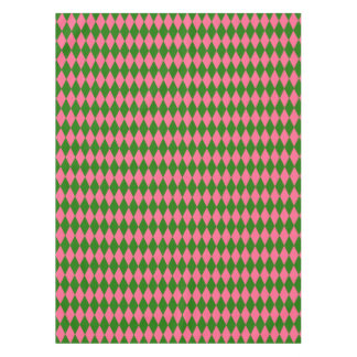 Pink Green Harlequin Checkered Design  Tafelkleed