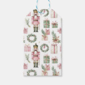 PINK & GREEN HOLIDAY NUTCRACKER FIGURES CADEAULABEL (Voorkant)