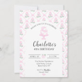 Pink & Green Hydrangea Trellis with Bows Kaart (Voorkant)