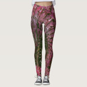 Pink Green Lt Fractal Art Leggings (Voorkant)