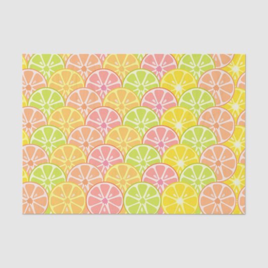 PINK GREEN ORANJE GEEL VRUCHTEN TISSUEPAPIER (Voorkant)