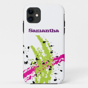Pink Green Paint Splash Mate ID™ iPhone 5 Hoesje