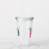 Pink & Green PhD Acrylic Tumbler  Acryl Drinkbeker (Links)