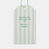 Pink Green Pickleball Birthday Party Thank You Cadeaulabel (Achterkant)