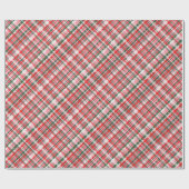 Pink Green Red Tartan Plaid Christmas Holiday Cadeaupapier (Vlak)