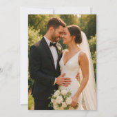 Pink Green Rose Petals Flowers Garden Wedding Kaart (Achterkant)