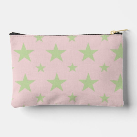 Pink Green Stars Pattern Constellation Pencil Case Etui (Achterkant)
