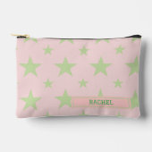 Pink Green Stars Pattern Constellation Pencil Case Etui (Voorkant)