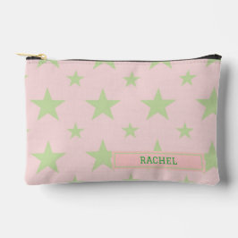 Pink Green Stars Pattern Constellation Pencil Case Etui