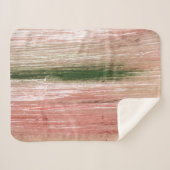 Pink green striped abstract painting art sherpa deken (Voorkant (horizontaal))