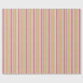 Pink & green stripes cadeaupapier (Vlak)