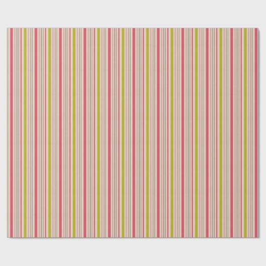 Pink & green stripes cadeaupapier (Vlak)