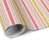 Pink & green stripes cadeaupapier (Rol Hoek)