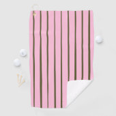Pink Green Stripes Golfhanddoek (Insitu)