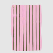 Pink Green Stripes Golfhanddoek (Voorkant)