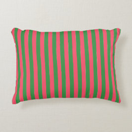 Pink Green Stripes,Lovely,Modern, Simple, Trendy Accent Kussen