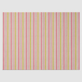 Pink & green stripes tissuepapier