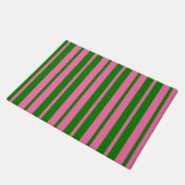 Pink Green Stylish Stripes Pattern Design  Deurmat (Schuin)