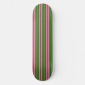 Pink Green Stylish Stripes Pattern Design  Persoonlijk Skateboard (Voorkant)