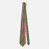 Pink Green Stylish Stripes Pattern Design  Stropdas (Voorkant)