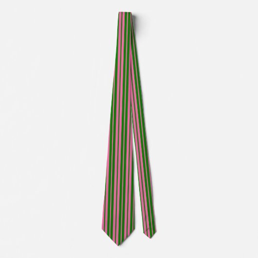 Pink Green Stylish Stripes Pattern Design  Stropdas (Voorkant)