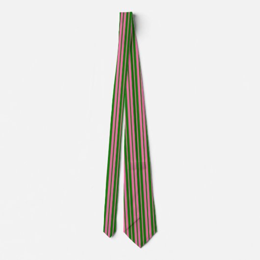 Pink Green Stylish Stripes Pattern Design  Stropdas (Achterkant)