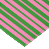 Pink Green Stylish Stripes Pattern Design Tafelkleed (Gekanteld)