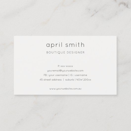 Pink Green Waterverf Peony Floral Benoeming Visitekaartje (Achterkant)